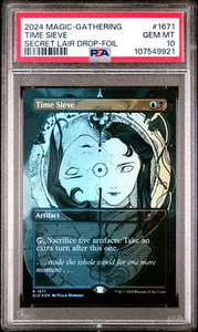 2024 MAGIC MTG SECRET LAIR DROP 1671 TIME SIEVE FOIL PEACH MOMOKO PSA 10 - Picture 1 of 2