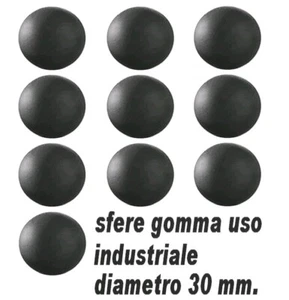 10 pezzi - SFERE IN GOMMA D. 30 mm piena per uso industriale palle gomma palline - Imagen 1 de 1