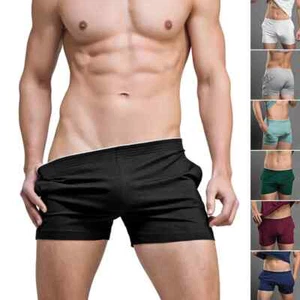 Summer Home Sport Running Shorts Men Soild Casual Shorts Male Quick Dry Gym - Picture 1 of 31