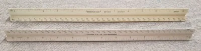STAEDTLER-MARS 987 19-31 & 19-31 Architect Engineering Triangle Drafting Rulers - Image 1 of 3