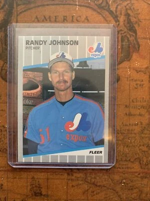 1989 Fleer Randy Johnson Montreal Expos #381 Baseball Card - Image 1 of 2