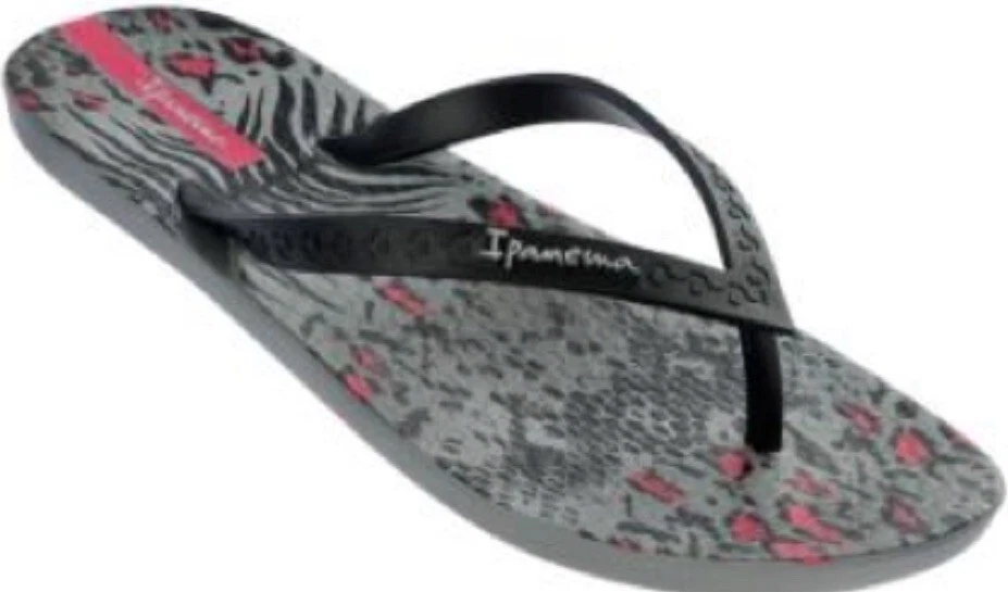 Women's Ipanema Neo Safari Size 10 Flip Flops New Rare Animal Print Black Pink - Image 1 of 4