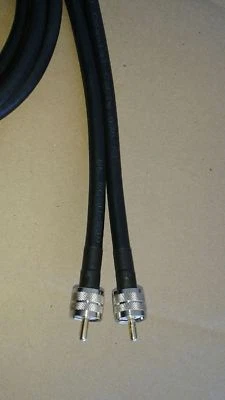   RG-8/U   CB  Ham Radio  PL259 UHF to PL259 VHF 50 ohm coax cable  3 FT - Image 1 of 2