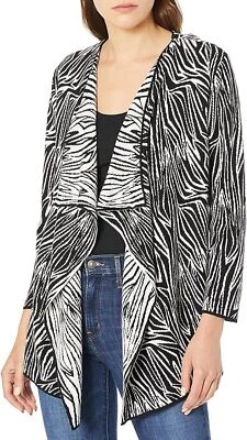 Suéter Kasper Estampado Animal Negro Blanco Mujer Talla M NUEVO CON ETIQUETAS 565 Foto 1 de 2