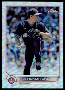 2022 TOPPS CHROME REFRACTOR Kyle Hendricks Chicago Cubs #117 - Picture 1 of 2
