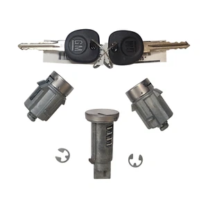 Ignition Cylinder & Door Lock Set For Buick Cadillac Chevrolet 08-17 w/2 GM Keys - Picture 1 of 9