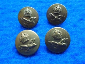 4 X WWII ROYAL AIR FORCE 23MM BRASS BUTTONS, J.R. GAUNT & SON - Picture 1 of 3