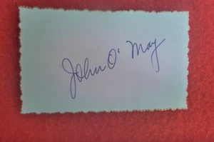JOHN O'MAY SIGNED CARD AUST THEATRE MUSICAL ACTOR - Picture 1 of 1