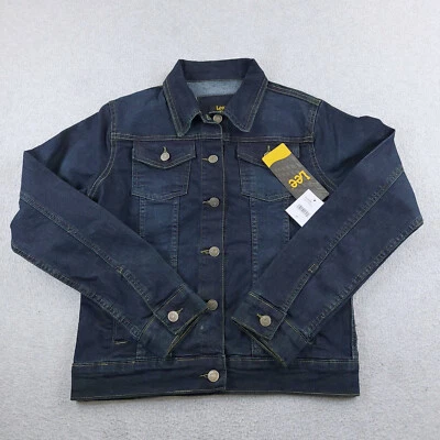 Chaqueta Lee Jean Niñas Mediana 10/12 Azul Oscuro Medianoche Camionero Elastizada Foto 1 de 4