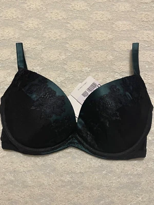 Sujetador push up La Perla Smoking 32D negro esmeralda mezcla seda Foto 1 de 2