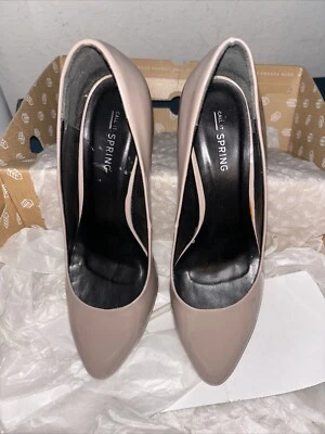 Zapatos de salón Call It Spring beige imitación charol para mujer 3,25 tacón talla 7 Foto 1 de 4
