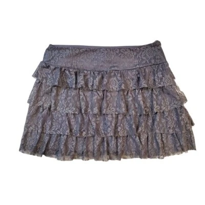 Ambiance Lace Tiered Ruffle Mini Skirt Junior Size Large - Image 1 of 4