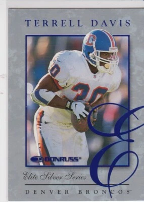 Terrell Davis Broncos 1997 Donruss Elite Silver Blue 2723/5000 #5 051523AZCD25 - Image 1 of 2