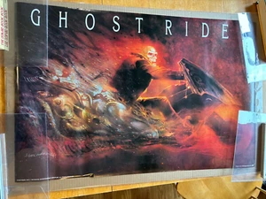 Ghost Rider poster Bill Sienkiewicz 1992 Marvel Press 22" x 34" cool art - Picture 1 of 8