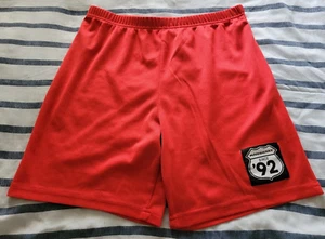 Nintendo Mario Kart Since '92 Red Mesh Basketball Shorts Youth Boys L 10/12 - Picture 1 of 4
