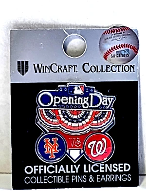 New York Mets 2014 Opening Day Pin vs Washington Nationals Citi Field NY MLB - Image 1 of 2