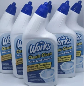 Lot Of 6 Toilet Bowl Cleaner, The Works 24 fl oz x 6 Bottles Fast Shipping - Picture 1 of 1