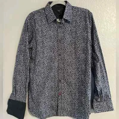 Camisa de Vestir Ted Baker Calce Cónico Moda Floral Rayas Manga Larga 15.5 Nueva con Etiquetas Foto 1 de 4