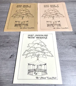 Lote de 3 libros de costura Mary Lou Nall Bernina libro de pies I y II y solo aguja - Imagen 1 de 4
