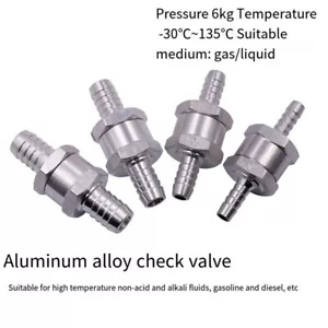 Válvula antirretorno unidireccional en línea 6 mm tubo de aire combustible manguera tubo de agua válvula - Imagen 1 de 9