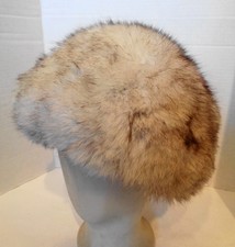Vintage White Fox Fur Hat Lined