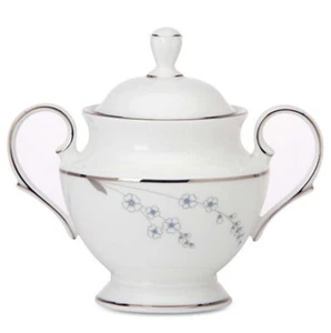Lenox Rutledge Legacy Sugar Bowl Blue Floral & Platinum Trim USA New No Box - Picture 1 of 1