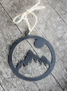 Mountain Sun Ornament Metal - Picture 1 of 10