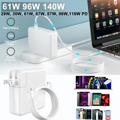 PD 140W 96W 61W USB-C Power Adapter Laptop Charger For Dell HP Lenovo MacBook  - Image 1 of 4