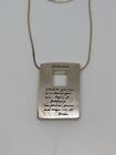 BB Becker Sterling Silver 925 Boldness Rectangle Pendant Necklace 16"