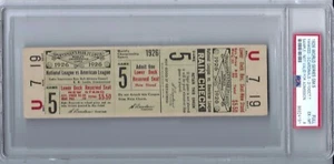 1926 World Series GM 5 Full  Ticket With Sec Row Seat #  Babe Ruth PSA 6 - Picture 1 of 3