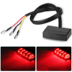 Mini luz trasera LED para moto 12V freno trasero rojo brillante lámpara E11 - Imagen 1 de 12