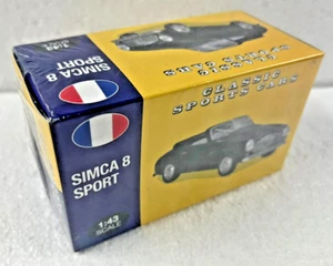 Simca 8 Sport Black Classic Sports Cars 1:43 Scale - Atlas Editions Unopened Box - Picture 1 of 1