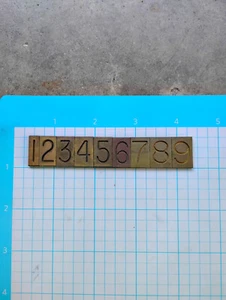 Brass Engraving Tiles Numbers 1/2" Font Not For New Hermes! - Picture 1 of 3