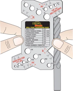 Drill Point Sharpening Gage - Hints for hand grinding twist drills - Picture 1 of 21