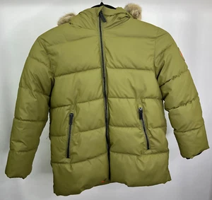 Zara Parka Jacket Green Girls Size 8 Hooded Long Sleeve Pockets Lined Full-Zip - Picture 1 of 10