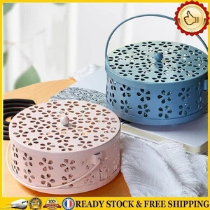 FR Portable Incense Coil Burner with Lid and Handle Metal Mosquito Incense Burne - Bild 1 von 24
