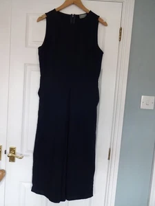 Oasis size 12 jumpsuit culottes sleeveless cropped wide leg pockets - Picture 1 of 4