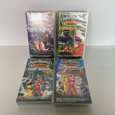 Power Rangers VHS Wild Force Bundle x 4 Lion Ancient Wolf Crisis - image 1 of 4