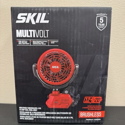 VENTILADOR DE ABRAZADERA SKIL PWRCORE FN0400D-00 12V/20V INALÁMBRICO SIN ESCOBILLAS 4" 2 VELOCIDADES - ¡NUEVO! Foto 1 de 4