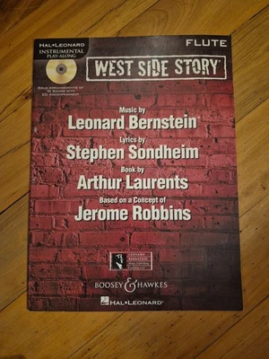 West Side Story - Flute Solo Sheet Music 10 Musical Songs Play-Along Book & CD - Image 1 of 4