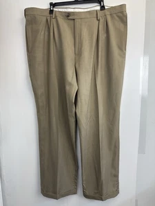 Haggar eCLO Repreve Stria Anzughose Plissee Herren 44 x 32 taupe Komfortbund - Bild 1 von 8