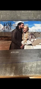 Emilia Clarke Kit Harington signed 6x8 Foto mit Dual COAs Game Of Thrones - Bild 1 von 5