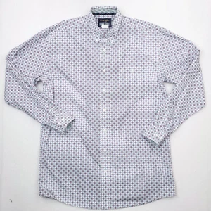 Camisa Wrangler George Strait Para Hombres XLT Blanca Púrpura Occidental Geométrica Floral AOP - Imagen 1 de 13