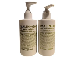 Loción corporal de ron Malin + Goetz tamaño completo 8,5 fl oz 250 ml bomba abierta nueva - Imagen 1 de 10
