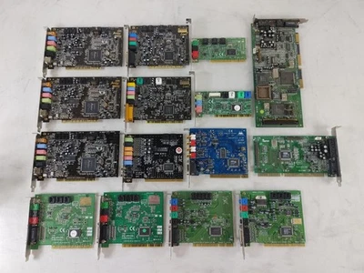 Vintage Creative SoundBlaster Mixed Models PCI & ISA Lot of 15 Sound Cards - Image 1 of 4