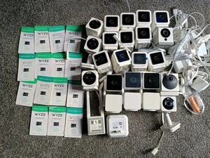 Wyze Smart Cam Lot - Cameras Pan   Og Outdoor Security Sd Card Lot Door Bell - Picture 1 of 10