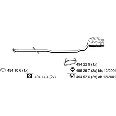 ERNST Silencieux Arrière Pour MINI Mini One - Photo 1/2