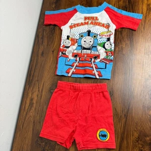 Thomas the Tank Engine "Full Steam Ahead" Boys Sleepwear Pajamas Size 4 - Picture 1 of 7