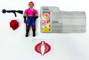 1986 G.I. Joe Cobra Dreadnok Zarana Figure 100% Complete w/ File Card - Foto 1 di 10