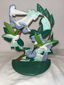 VINTAGE Doorstop Hummingbirds & Flowers Cast Iron 7 5/8" X 7.25" M.I - Bild 1 von 9